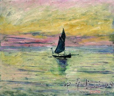 帆船，傍晚（油畫） 54&times;65厘米 1885年 克勞德&middot;莫奈