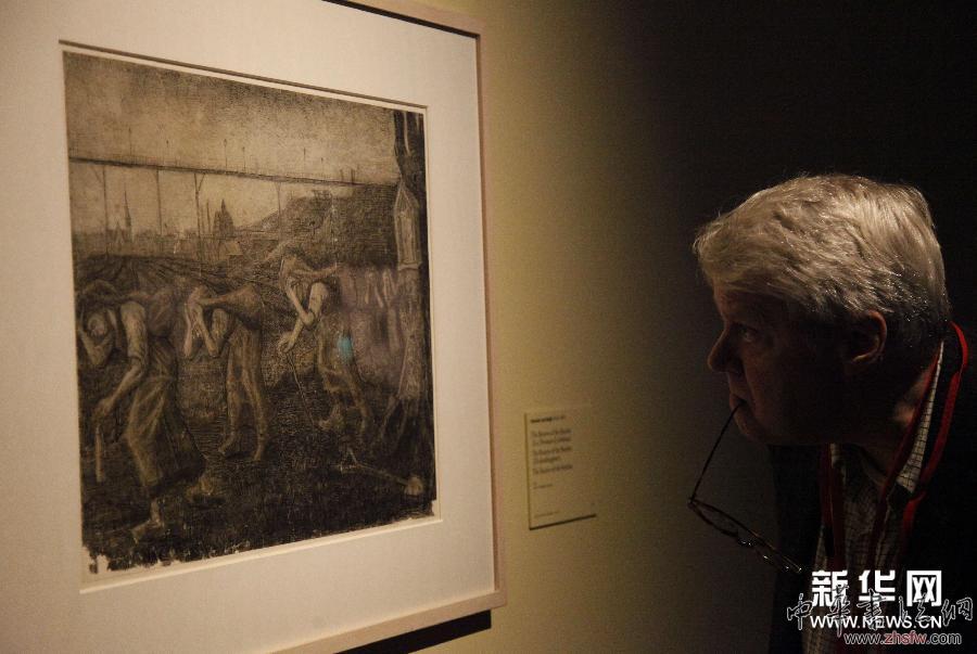 （國際）（3）比利時(shí)蒙斯市舉辦梵高繪畫展 