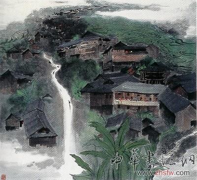 吳冠中《云南景色》鏡心  89&times;96厘米  廣州嘉德2006年5月拍賣成交價264萬元