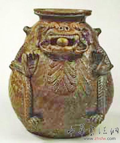 西晉青釉神獸尊