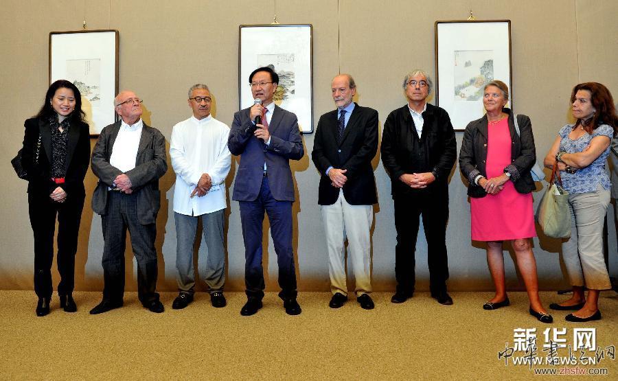 從容中道——梅墨生詩書畫作品巡回展法國巴黎開展 組圖 (XHDW)(1)從容中道——梅墨生詩書畫作品巡回展法國巴黎開展