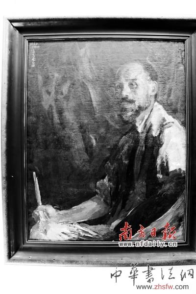 李鐵夫作品《馮鋼百》。