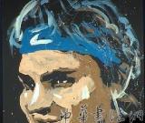 藝術(shù)家4分鐘畫出費德勒 所得投入天王基金