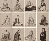 記齊白石水墨寫意人物冊頁