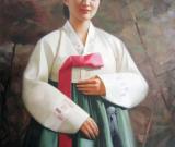 朝鮮油畫中的清純美女 組圖