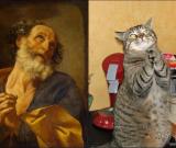 演技派貓咪扮演名畫超入戲