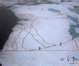 藝術(shù)家北極冰面繪達(dá)芬奇名作“維特魯威人”