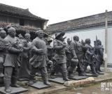 浙江奉化泥塑藝人打造大型“水滸”108將泥塑 圖