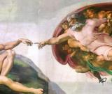 指尖的碰撞——米開朗基羅的《創(chuàng)造亞當(dāng)》