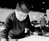 60歲最酷爺爺考生千里趕考書法