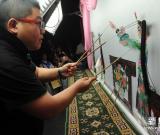 北京皮影藝術展在首博舉行 組圖