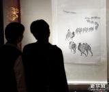 吳作人繪畫作品《駝隊(duì)》在黑龍江展出 圖