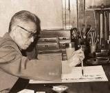 來楚生用鑿子刻印