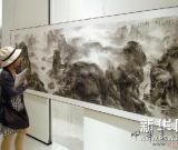 劉海粟弟子謝天成在新加坡舉辦畫展 圖