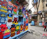 廈門現(xiàn)貓咪文化街 萌寵卡通形象吸睛 組圖