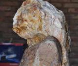 北京猿人頭像奇石受邀在北京人博物館展示