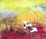 中國(guó)扎龍丹頂鶴系列之一（國(guó)畫）