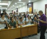 蒙曼洪厚甜在陜開講授書法之道